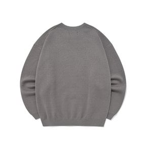 SP JAQUARD AMERICAN KNIT SWEATER-GRAY