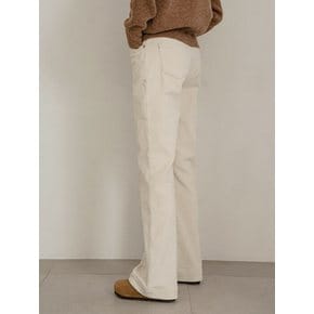 P3137 Pintuck coduroy pants_Ivory