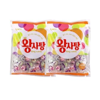  CW 청우 왕사탕 400g x2개 / 대용량 캔디 5가지맛