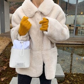 / 페이크퍼 카라넥 도톰 루즈핏 코트