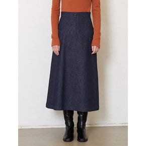 denim flared skirt