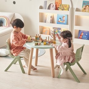 앙팡 600원형 유아동 책상세트(의자2) EFSET3