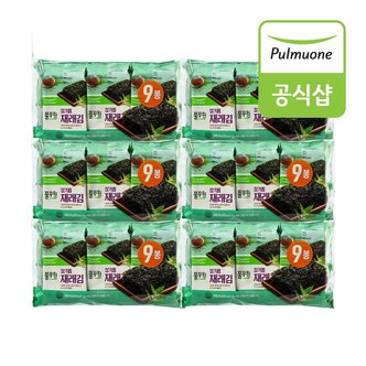 풀무원 참기름 재래김 도시락 9봉 (36g)X6개
