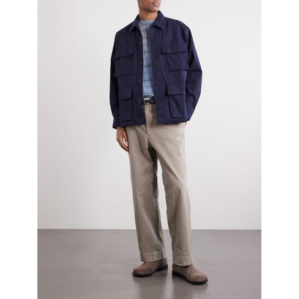 로고 프린트 코튼 블렌드 코듀라 오버셔츠 46376663163041761