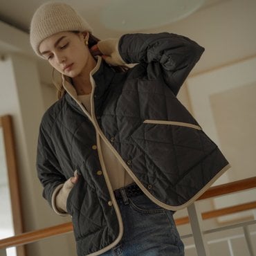 노운베러 Light weight compact quilting jumper_Dark gray