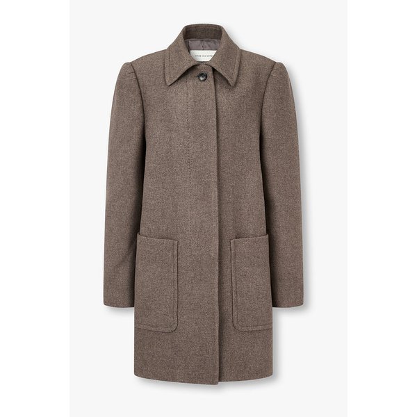 울 블렌드 컷아웃 디테일 코트 3215305012000