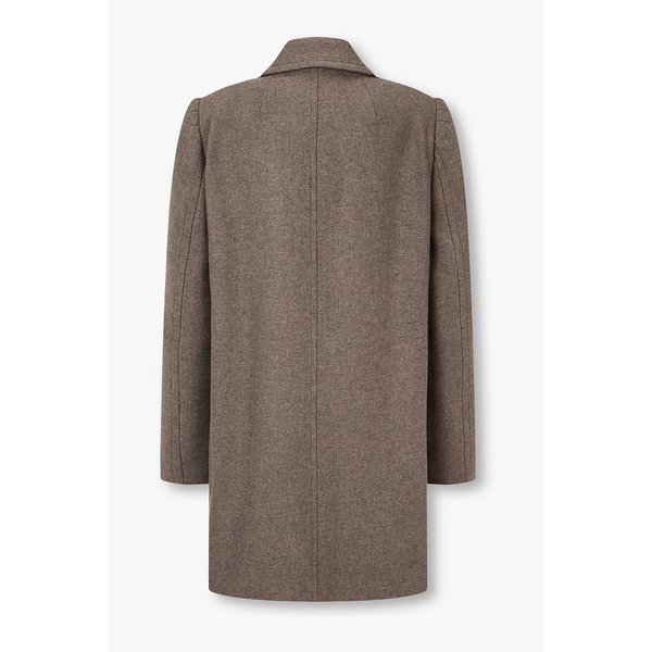 울 블렌드 컷아웃 디테일 코트 3215305012000