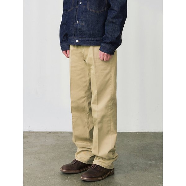 DEN0661 wide chino pants (beige)