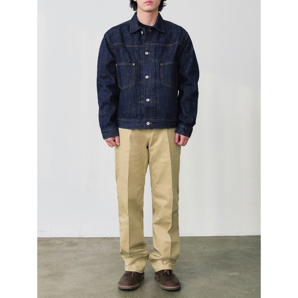 DEN0661 wide chino pants (beige)