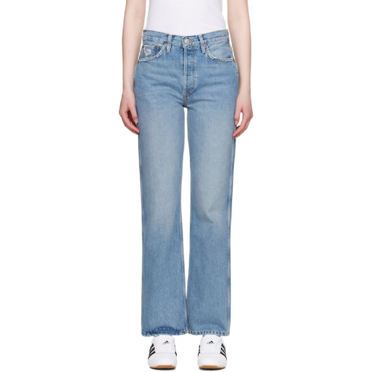 DION LEE Two tone denim jeans C2026R22 CLEARBLUENAT