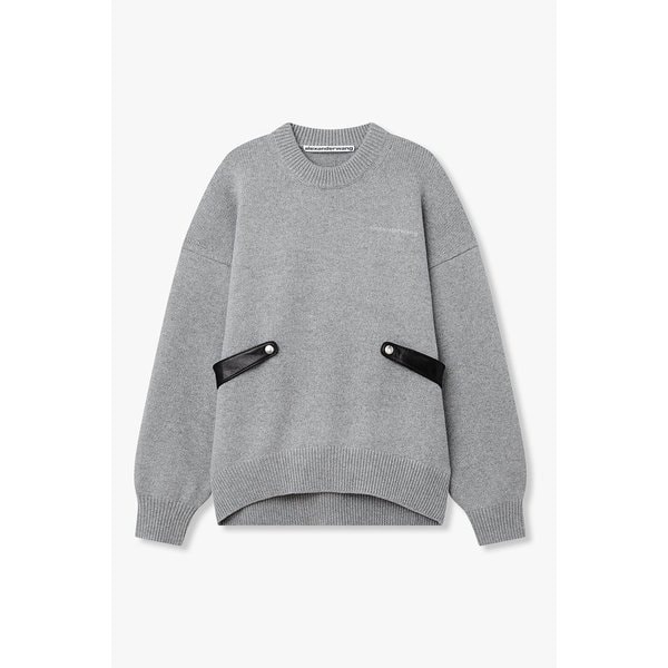 디태처블 레더 탭 풀오버 3615330023000