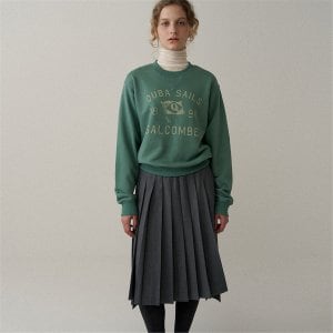 blank03 [블랭크03] pleats wool skirt (charcoal)