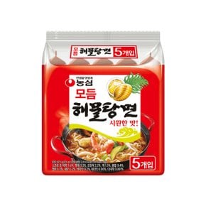 [무배] 농심 모듬해물탕면(멀티) 125g x 8팩