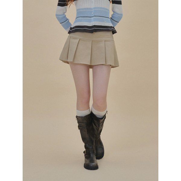 오네르 플리츠 미니 스커트