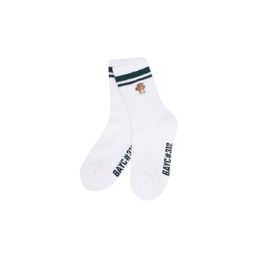 MARTINE GOLF [정상가 25000원]여성 콜라보 중목 양말 화이트 (QWAESC25131)