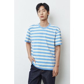 남성 (M) TWIN – STRIPED T-SHIRT_Light Blue_LSTA0TS41M