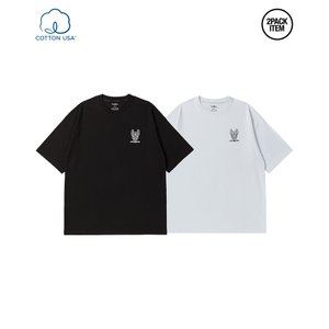 라이프워크 공용) 2PACK 베이직 반팔 티셔츠 LW245TS901