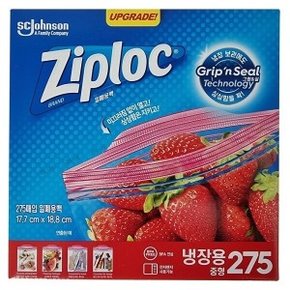 Ziploc 집락 냉장용 지퍼백 중형 275매 / 그립 앤  실 밀폐용백