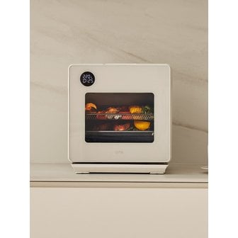 오르테 스팀 에어프라이어 올 스텐 15L 대용량 오븐 프라이기 후라이 크림화이트/샌드그레이