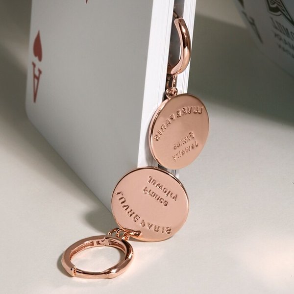 14k G.F 루브르 코인 원터치 링 귀걸이 EA2907