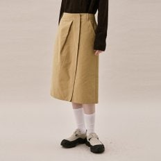 COTTON FLAP SKIRT_MUSTARD