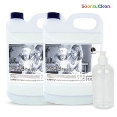  순수크린 주방세제4LX2개입+리필용기증정 저자극 과일야채세척용 대용량