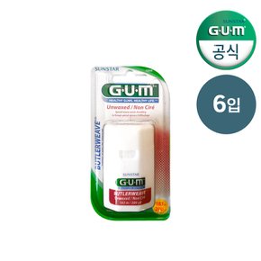 GUM 검 위브 언왁스 대용량 치실(183m) 1040 6개입