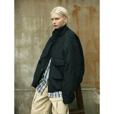 StandCollar Quilted Jumper  Black (MS5139A145)