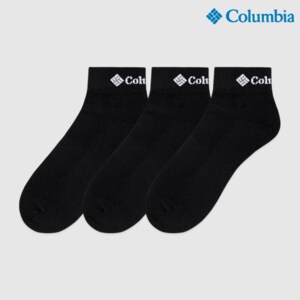 컬럼비아 스탠다드 쿠션 숏삭스 블랙 S 3팩 CBCSDSXS-BK3