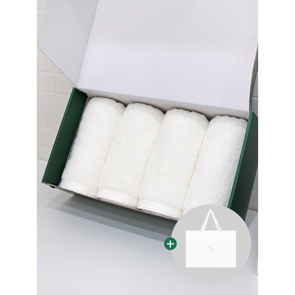 1퍼센테이지 리넨 190g 30수 코마사 타올 4P 선물세트