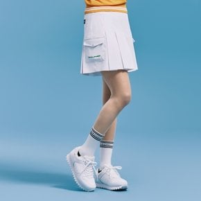 여성 플리츠 카고 포켓 큐롯 반바지 화이트 CHE2WHP2672WH