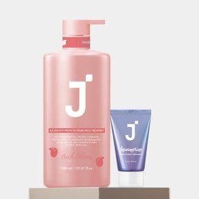 실크 케라틴 단백질 헤어팩 트리트먼트 피치 에디션 1000ml 아쿠아마린 워터팩 1개 기획구성