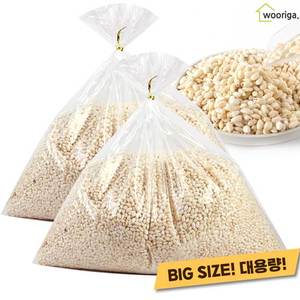 우리가스토리 대용량 쌀튀밥 1kg 2봉 뻥튀기 대용량과자 옛날과자