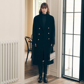 TAILORED DOUBLE BUTTON COAT BLACK