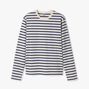 캐피탈 티셔츠 KAC1M60004 STRIPE JERSEY CREW LONG SLEEVE T-SHIRT(RAINBOWY PATCH) BLUE