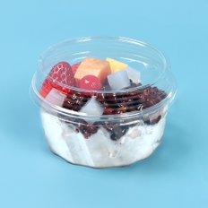 520 회오리 빙수 샐러드 포장 용기 1000세트 (뚜껑포함)