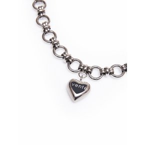 Heart Pendant Bold Chain Necklace