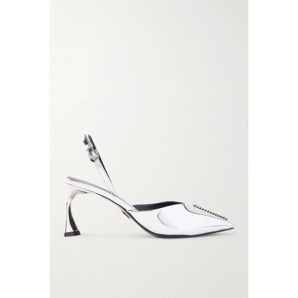 스텔라매카트니 엘사 장식 메탈릭 슬링백 펌프스 실버 46376663162964970