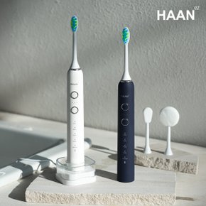 한경희 무선 음파 전동칫솔 HA-100ET 무선충전 완전방수 IPX7 치태 관리 칫솔모 4P포함 9종세트 화이트