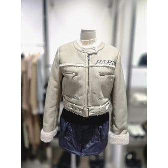 에고이스트 [여주점] 레터링 포인트 크롭 페이크 무스탕 점퍼 EQ4MZ160