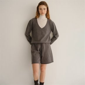 [블랭크03] whole-garment half pants (melange grey)