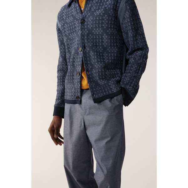 [PS PAUL SMITH] 배색 코튼 니트 가디건 5735128004000