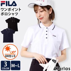 3135145 FILA 필라 폴로 셔츠 반소매 레이디스 골프웨어 UV 컷 자외선 대책  CA3235301