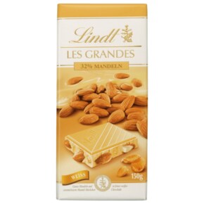 Lindt 린트 레 그랑드 화이트 카라멜 아몬드 초콜릿 바 150g