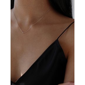 [White gold] Basic Cubic Necklace (S)