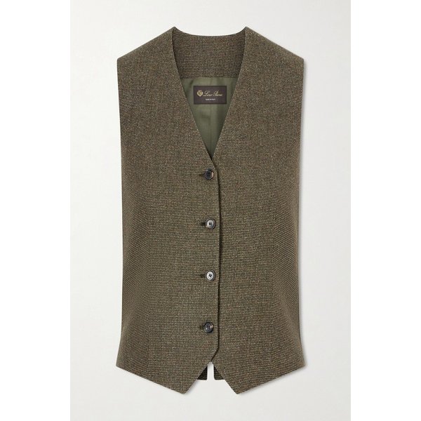 울과 캐시미어 혼방 조끼 다크 그린 46376663162953781