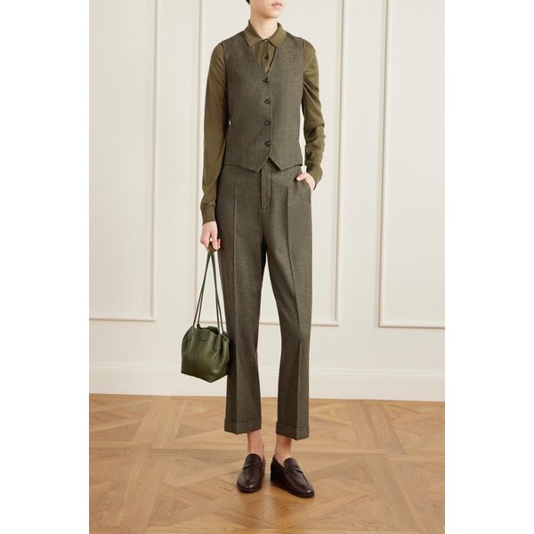 울과 캐시미어 혼방 조끼 다크 그린 46376663162953781