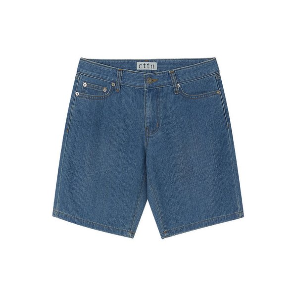 Low-rise denim shorts