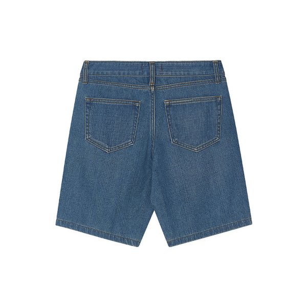 Low-rise denim shorts