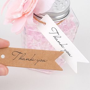 감사택 종이라벨 Thank you 심플 땡큐택 포장택 선물택 10P